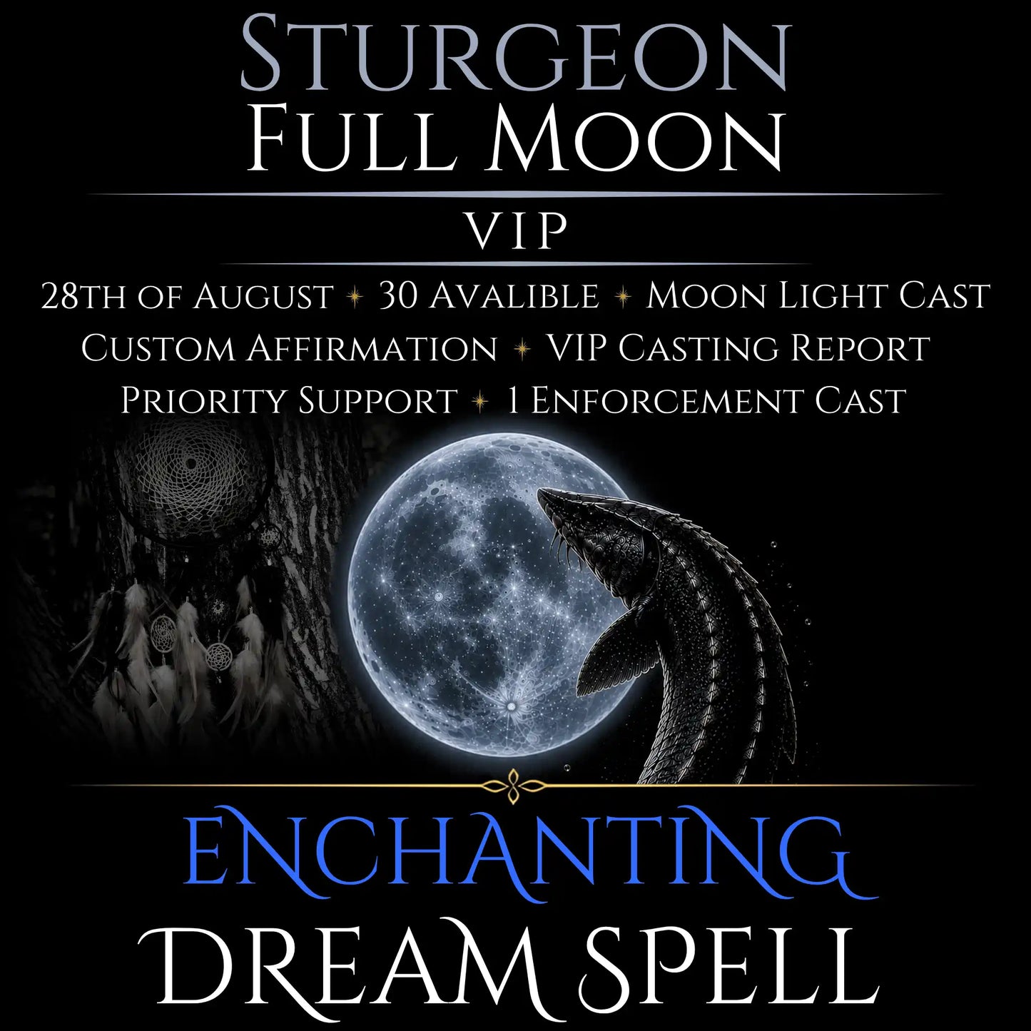Sturgeon Full Moon Enchanting Dream Connection Spell