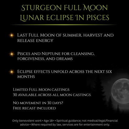 Sturgeon Full Moon Stress Relief Peace Spell