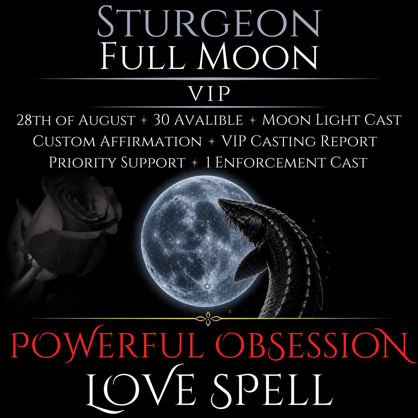 Sturgeon Full Moon Intense Devotion Love Spell