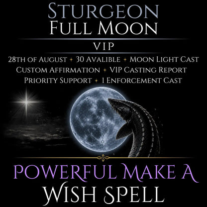 Sturgeon Full Moon Make A Wish Bespoke Spell