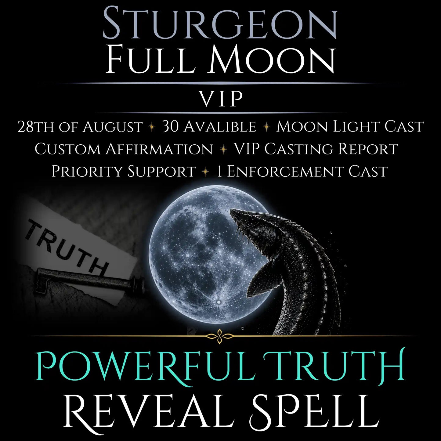 Sturgeon Full Moon Truth Reveal Clarity Spell