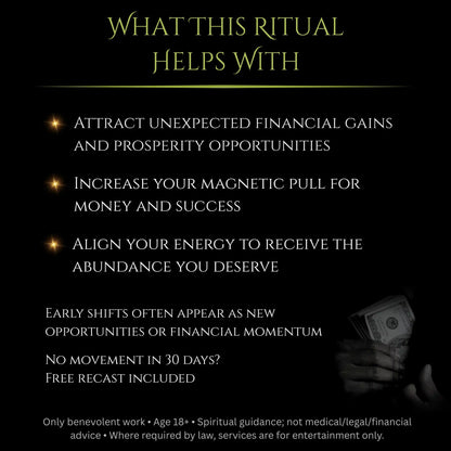 December New Moon Windfall Abundance Money Spell