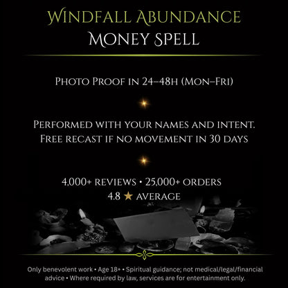 Windfall Abundance Money Spell