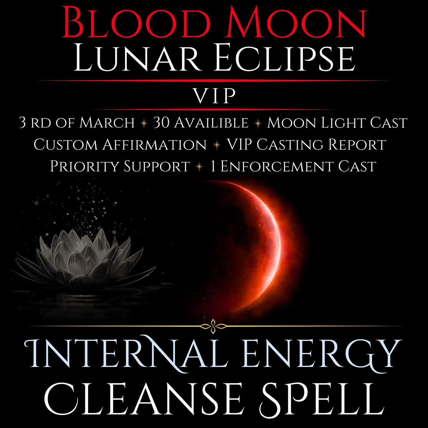 Blood Moon Lunar Eclipse Internal Energy Cleanse Spell