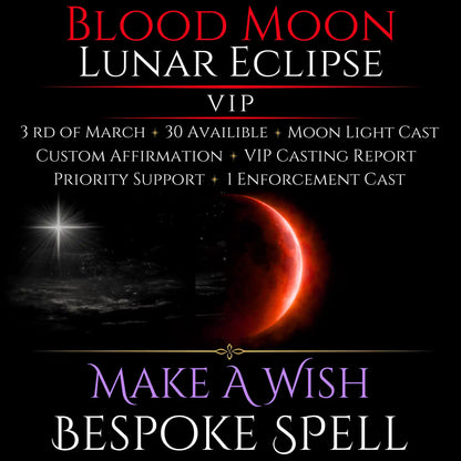 Blood Moon Lunar Eclipse Make A Wish Bespoke Spell
