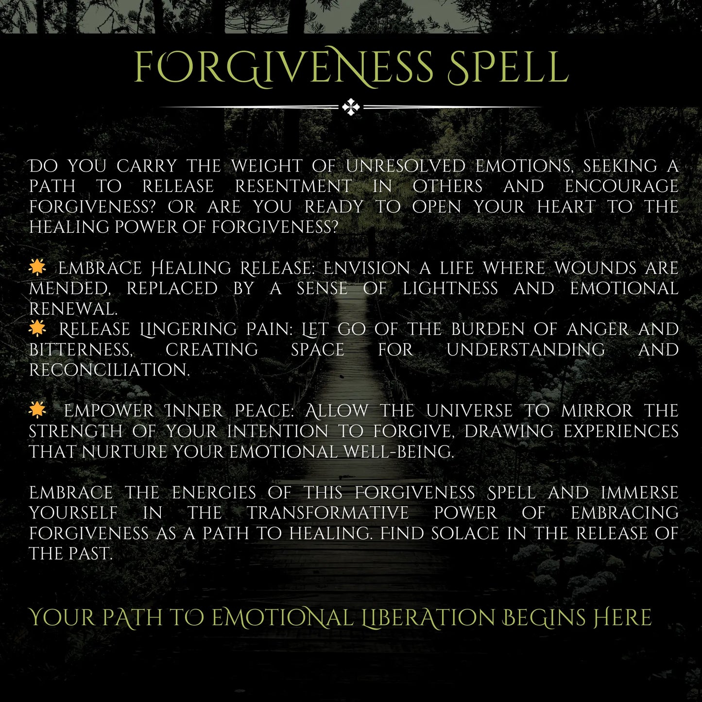 Peace of Mind Forgiveness Spell