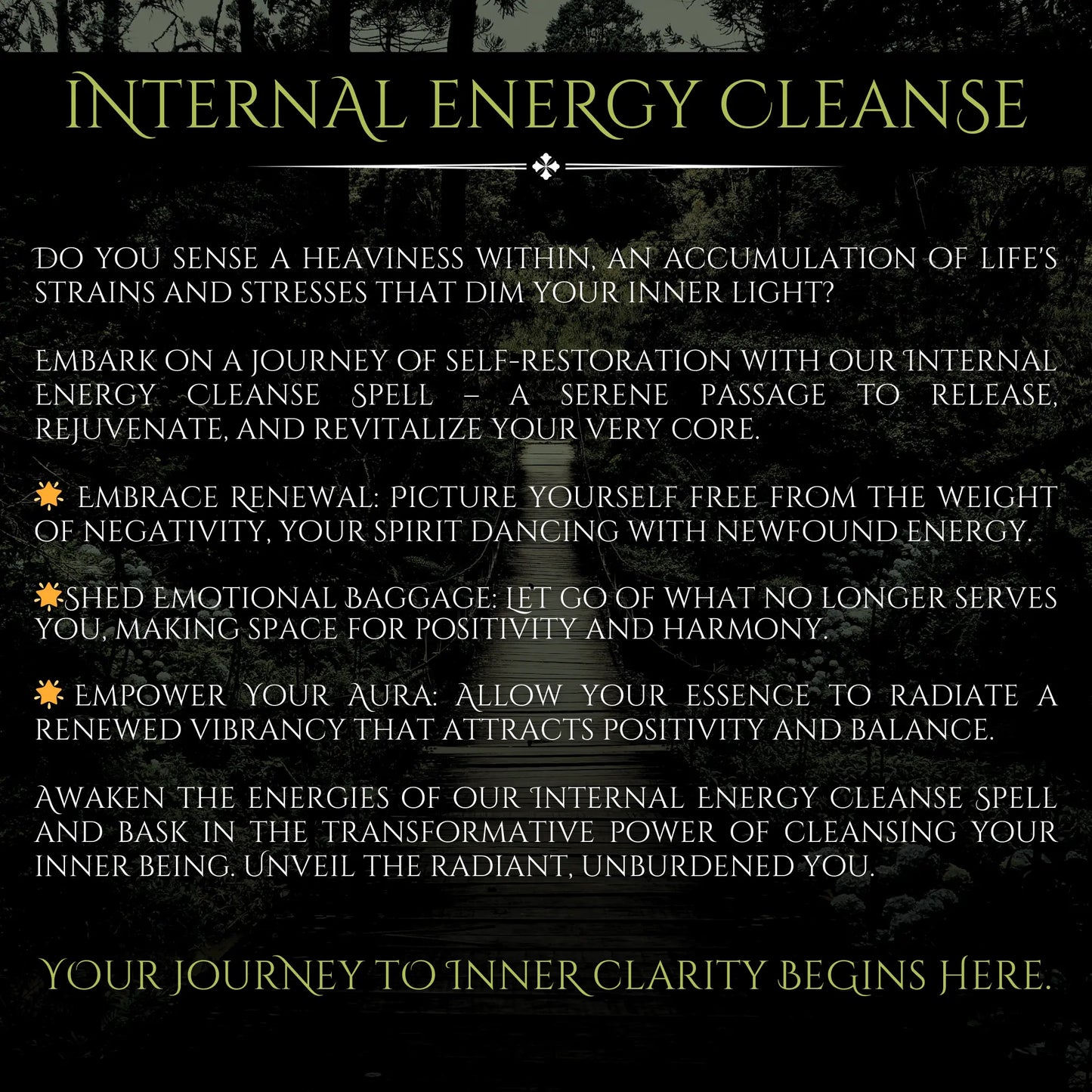 Internal Energy Cleanse Spell